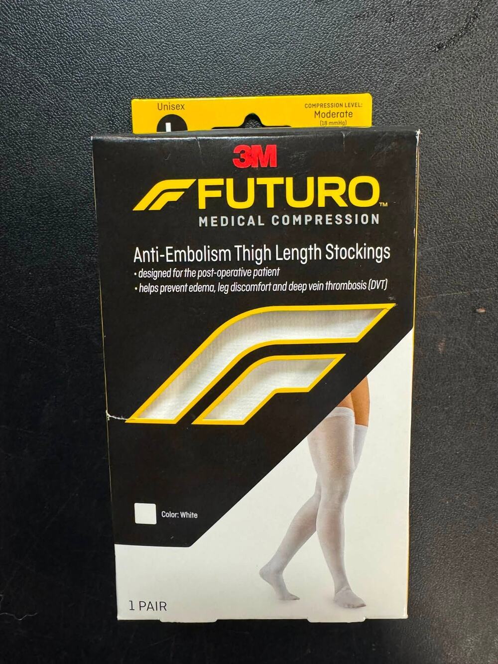 NWT 3M Futuro Anti Embolism Thigh Length Compression Stockings  - medium unisex